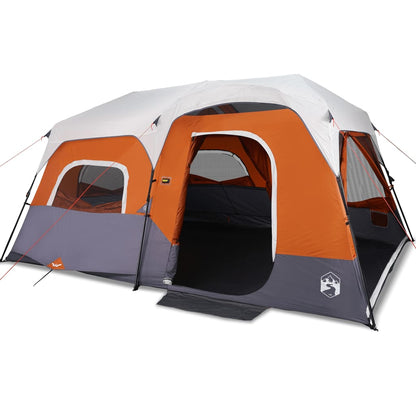 Familienzelt Mit Led 9 Personen Hellgrau Orange Quick Release