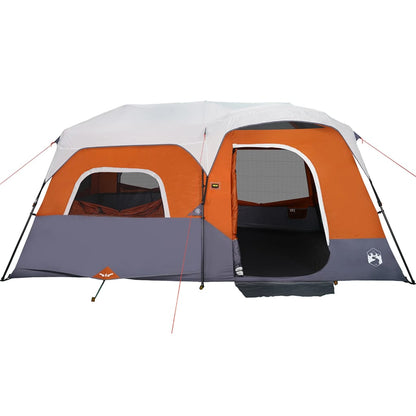 Familienzelt Mit Led 9 Personen Hellgrau Orange Quick Release