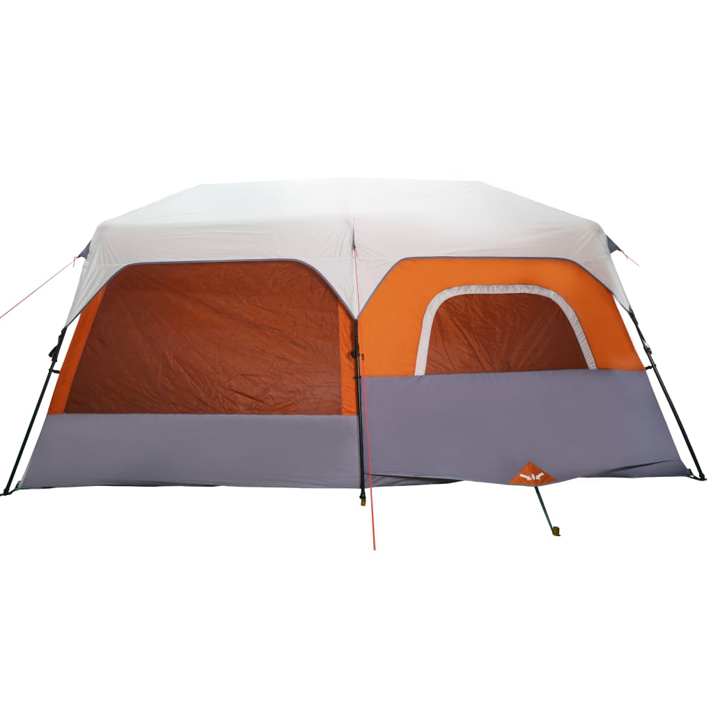 Familienzelt Mit Led 9 Personen Hellgrau Orange Quick Release