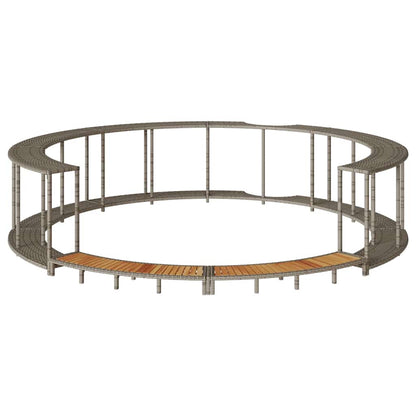 Whirlpool-Umrandung Mit Stauraum Holztreppe Poly Rattan