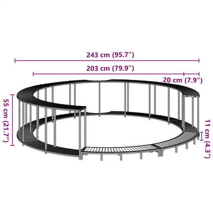 Whirlpool-Umrandung Mit Stauraum Holztreppe Poly Rattan