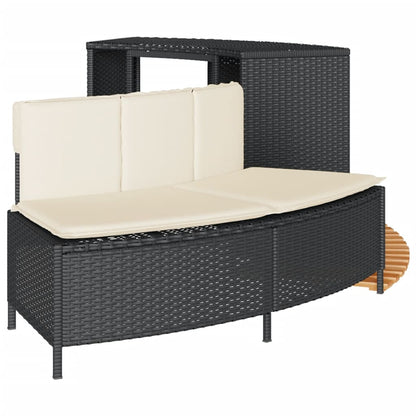 Whirlpool-Umrandung Poly-Rattan Und Massivholz Akazie