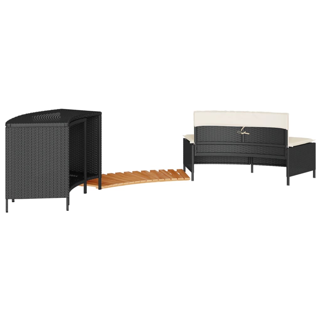 Whirlpool-Umrandung Poly-Rattan Und Massivholz Akazie
