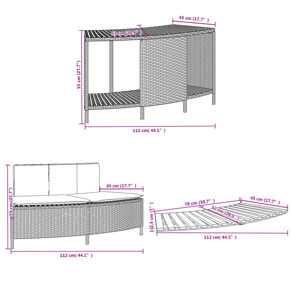 Whirlpool-Umrandung Poly Rattan Und Massivholz Akazie