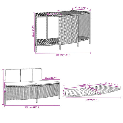 Whirlpool-Umrandung Poly Rattan Und Massivholz Akazie