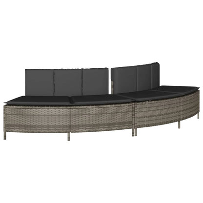 Whirlpool-Bänke Mit Auflagen 2 Stk. Poly Rattan