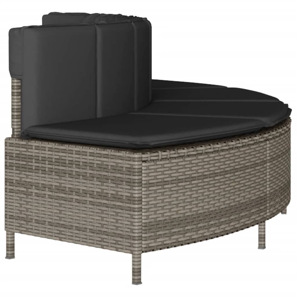 Whirlpool-Bänke Mit Auflagen 2 Stk. Poly Rattan
