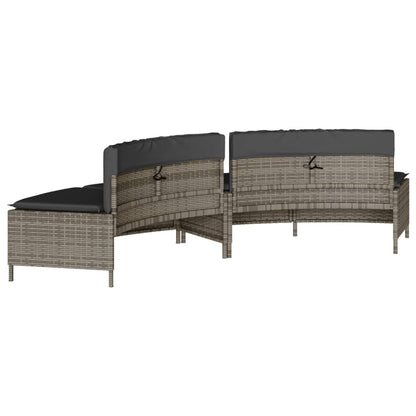 Whirlpool-Bänke Mit Auflagen 2 Stk. Poly Rattan