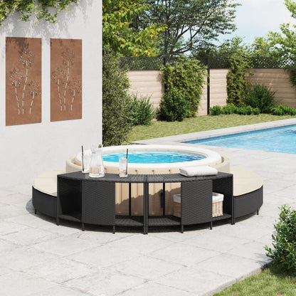 Outdoor-Regale Für Whirlpool 2 Stk. Poly Rattan