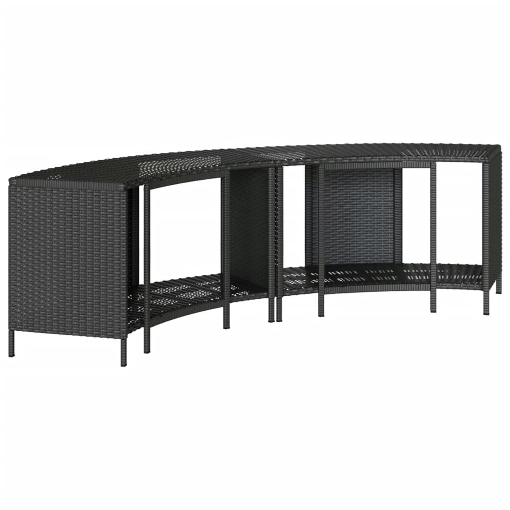 Outdoor-Regale Für Whirlpool 2 Stk. Poly Rattan