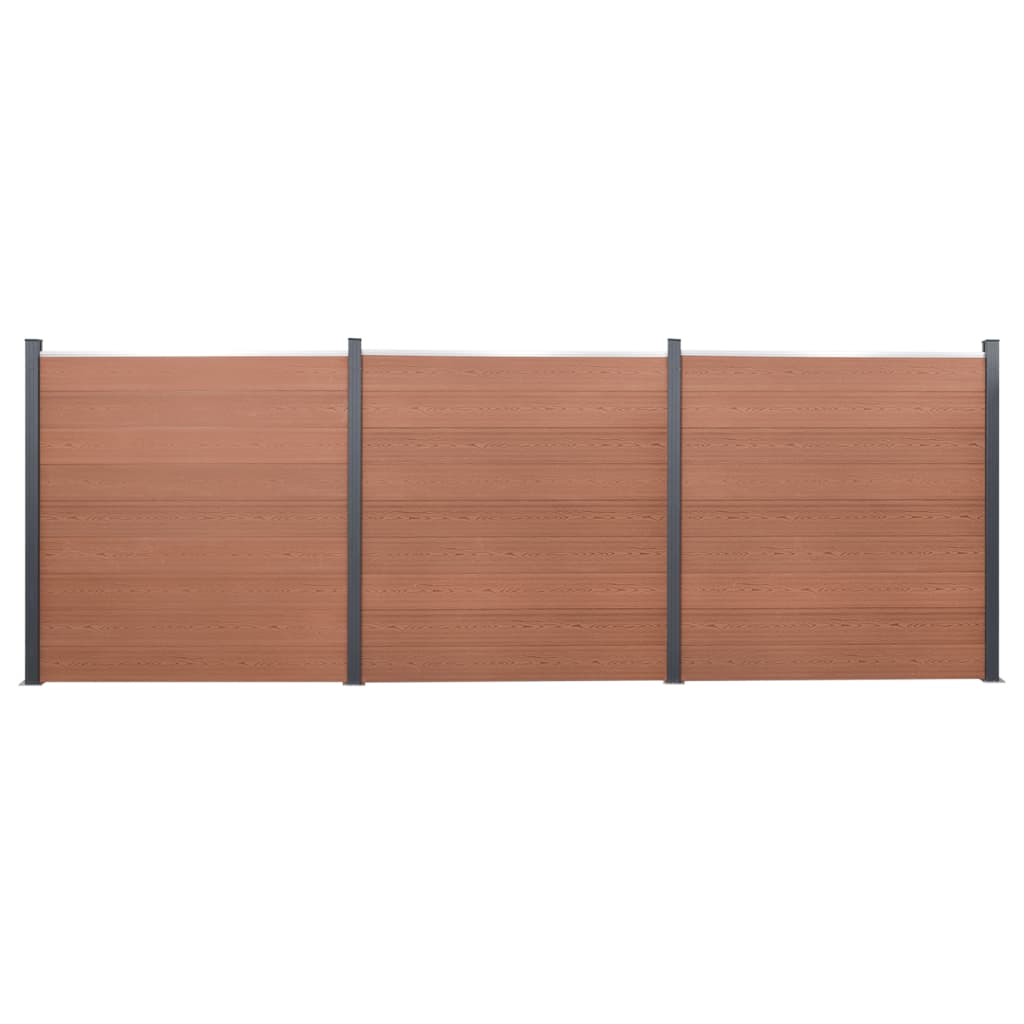 Zaunelement-Set 526X186 Cm Wpc