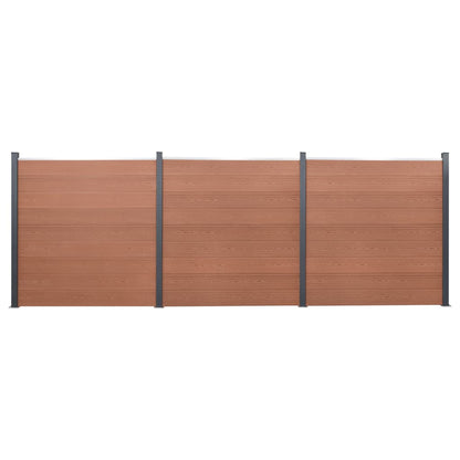 Zaunelement-Set 526X186 Cm Wpc