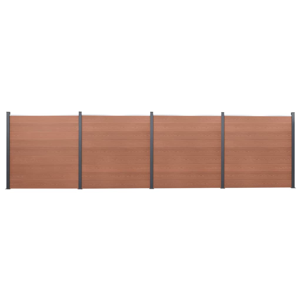 Zaunelement-Set 526X186 Cm Wpc
