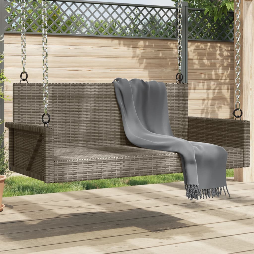 Schaukelbank Mit Kissen 119 X 56 X 48 Cm Poly Rattan