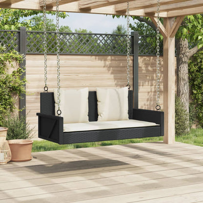 Schaukelbank Mit Kissen 119 X 56 X 48 Cm Poly Rattan