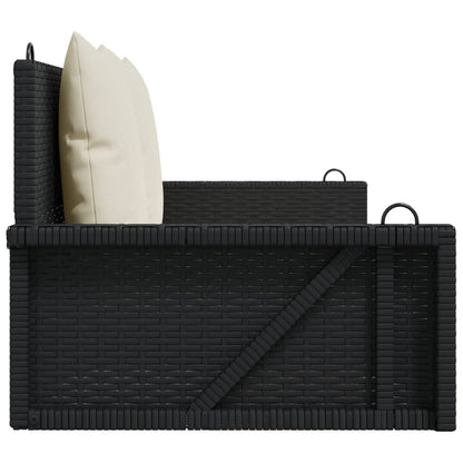 Schaukelbank Mit Kissen 119 X 56 X 48 Cm Poly Rattan