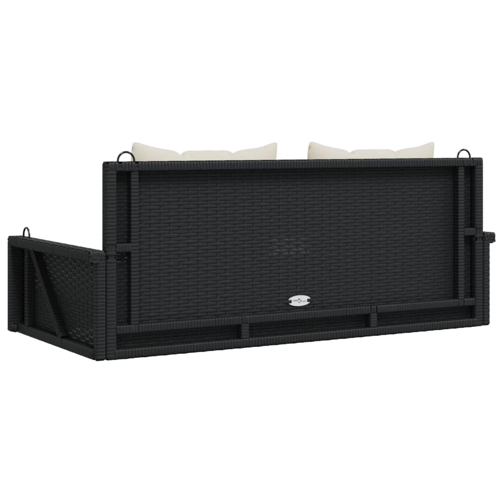 Schaukelbank Mit Kissen 119 X 56 X 48 Cm Poly Rattan