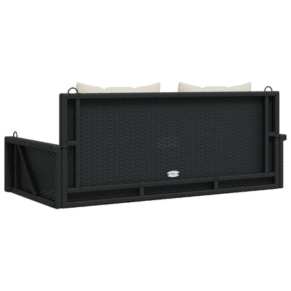 Schaukelbank Mit Kissen 119 X 56 X 48 Cm Poly Rattan