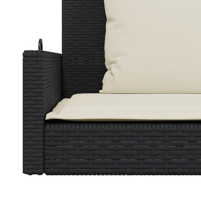 Schaukelbank Mit Kissen 119 X 56 X 48 Cm Poly Rattan