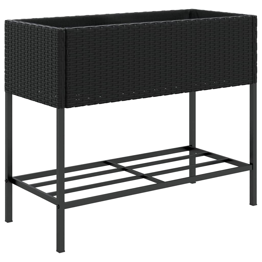 Hochbeete Mit Ablage 2 Stk. 90X40X75 Cm Poly Rattan