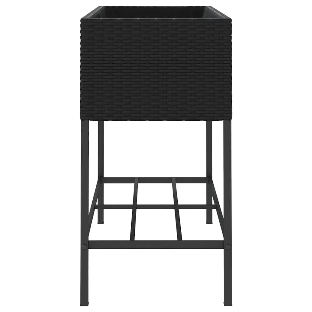 Hochbeete Mit Ablage 2 Stk. 90X40X75 Cm Poly Rattan