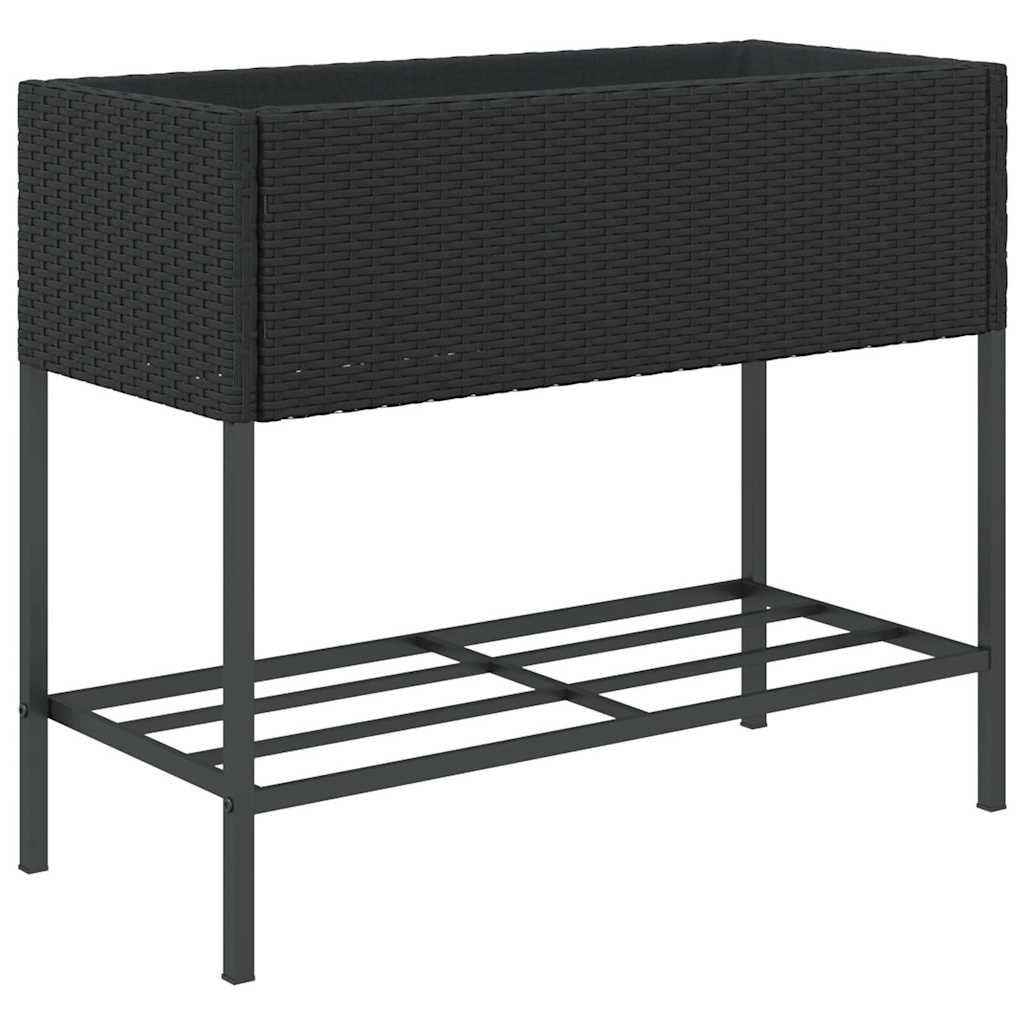 Hochbeete Mit Ablage 2 Stk. 90X40X75 Cm Poly Rattan