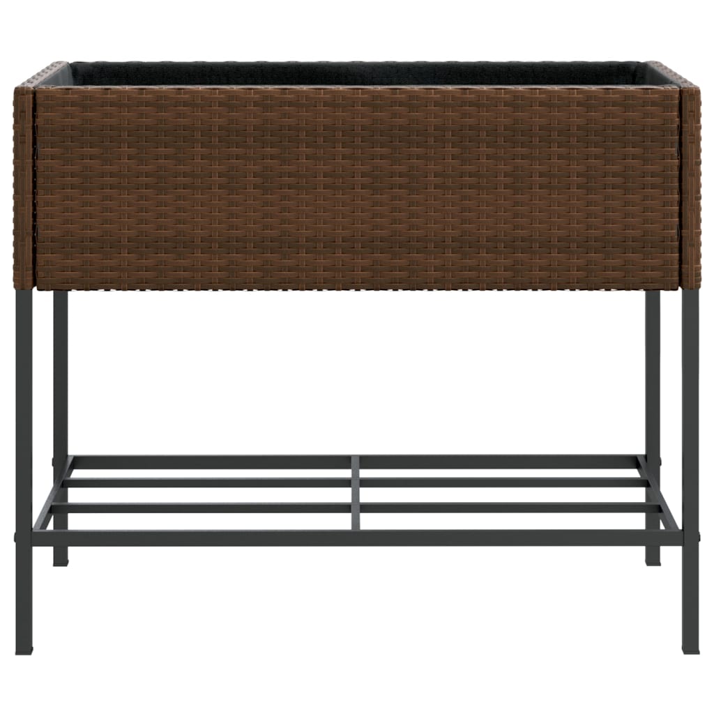 Hochbeete Mit Ablage 2 Stk. 90X40X75 Cm Poly Rattan