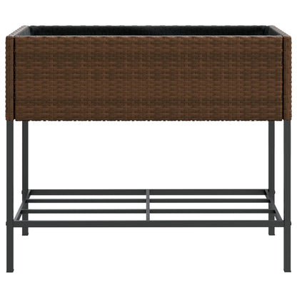 Hochbeete Mit Ablage 2 Stk. 90X40X75 Cm Poly Rattan