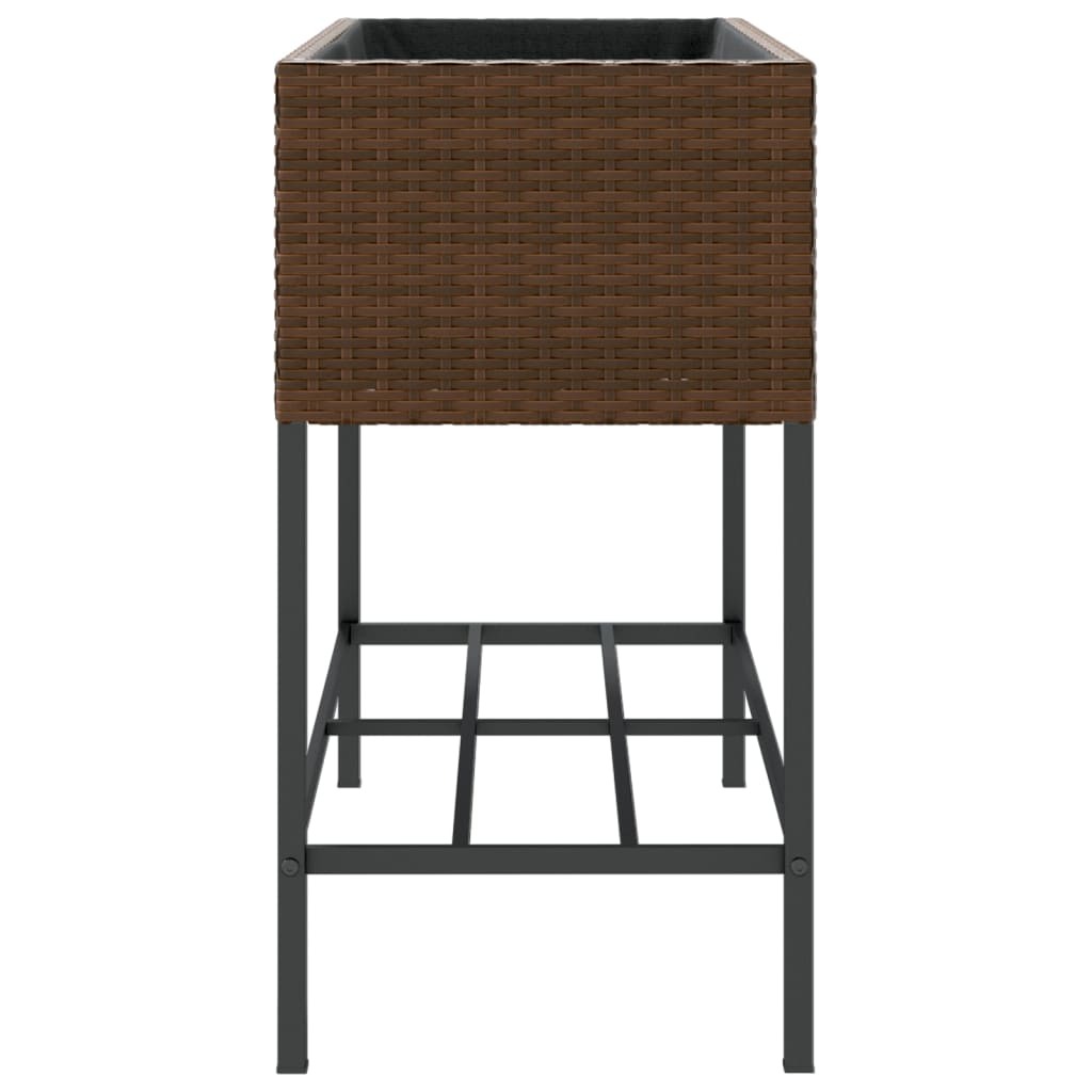 Hochbeete Mit Ablage 2 Stk. 90X40X75 Cm Poly Rattan