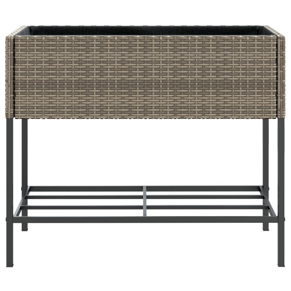 Hochbeete Mit Ablage 2 Stk. 90X40X75 Cm Poly Rattan