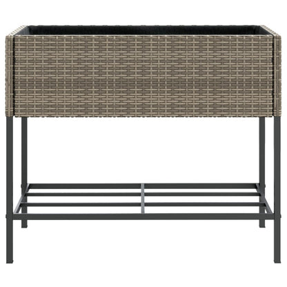Hochbeete Mit Ablage 2 Stk. 90X40X75 Cm Poly Rattan