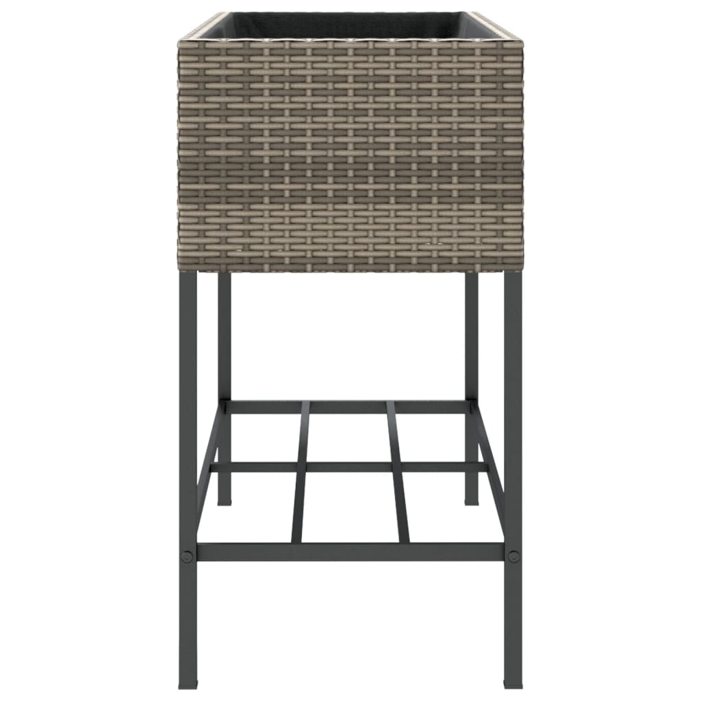 Hochbeete Mit Ablage 2 Stk. 90X40X75 Cm Poly Rattan