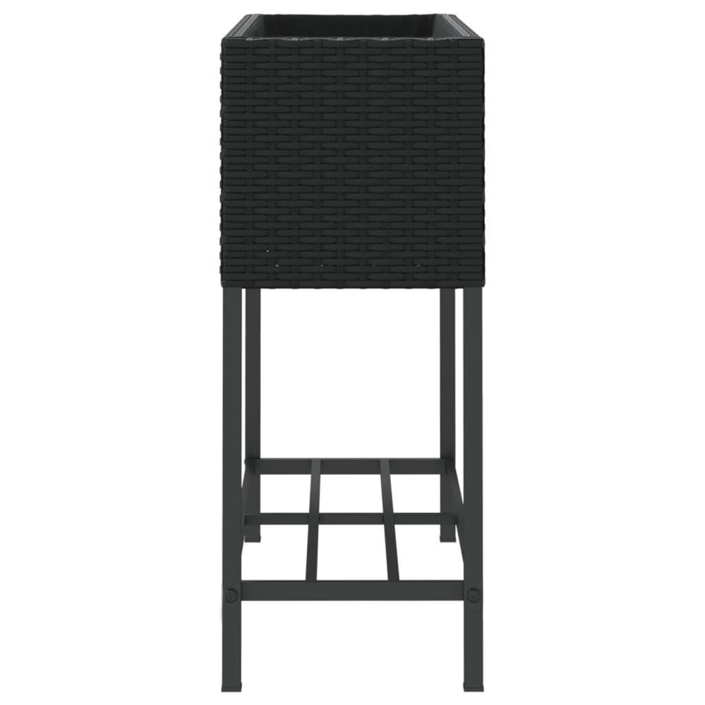 Hochbeete Mit Ablage 2 Stk. 70X28X70 Cm Poly Rattan
