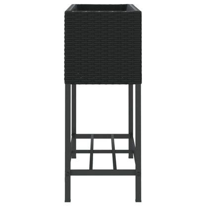 Hochbeete Mit Ablage 2 Stk. 70X28X70 Cm Poly Rattan