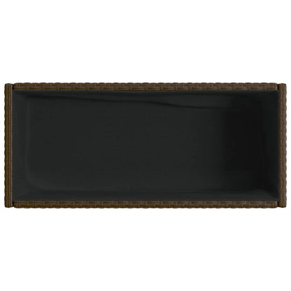 Hochbeete Mit Ablage 2 Stk. 70X28X70 Cm Poly Rattan