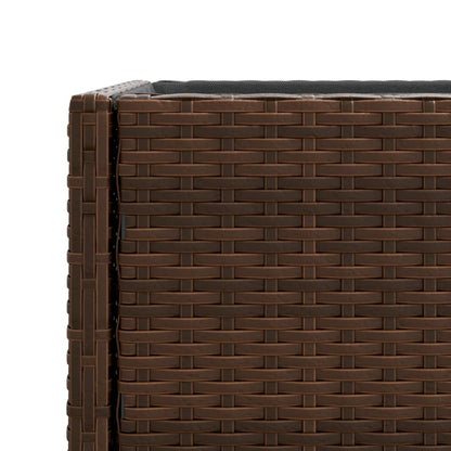 Hochbeete Mit Ablage 2 Stk. 70X28X70 Cm Poly Rattan