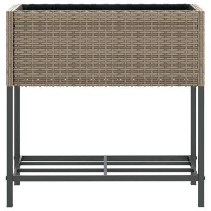 Hochbeete Mit Ablage 2 Stk. 70X28X70 Cm Poly Rattan