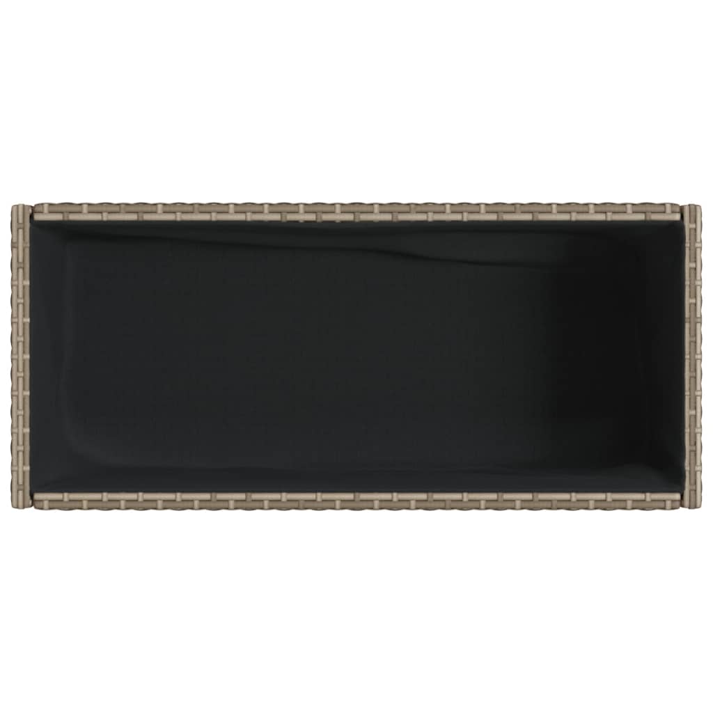 Hochbeete Mit Ablage 2 Stk. 70X28X70 Cm Poly Rattan