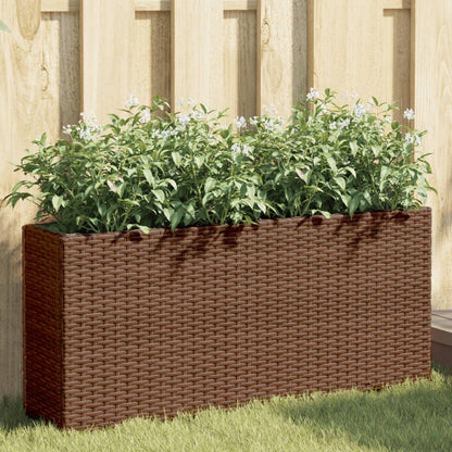 Hochbeet Mit 2 Fächern 90X20X40 Cm Poly Rattan
