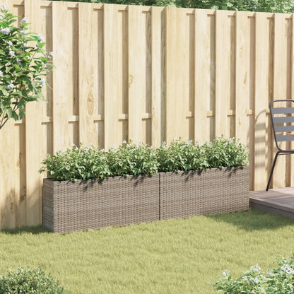 Pflanzkübel Mit 2 Töpfen 2 Stk. 90X20X40 Cm Poly Rattan