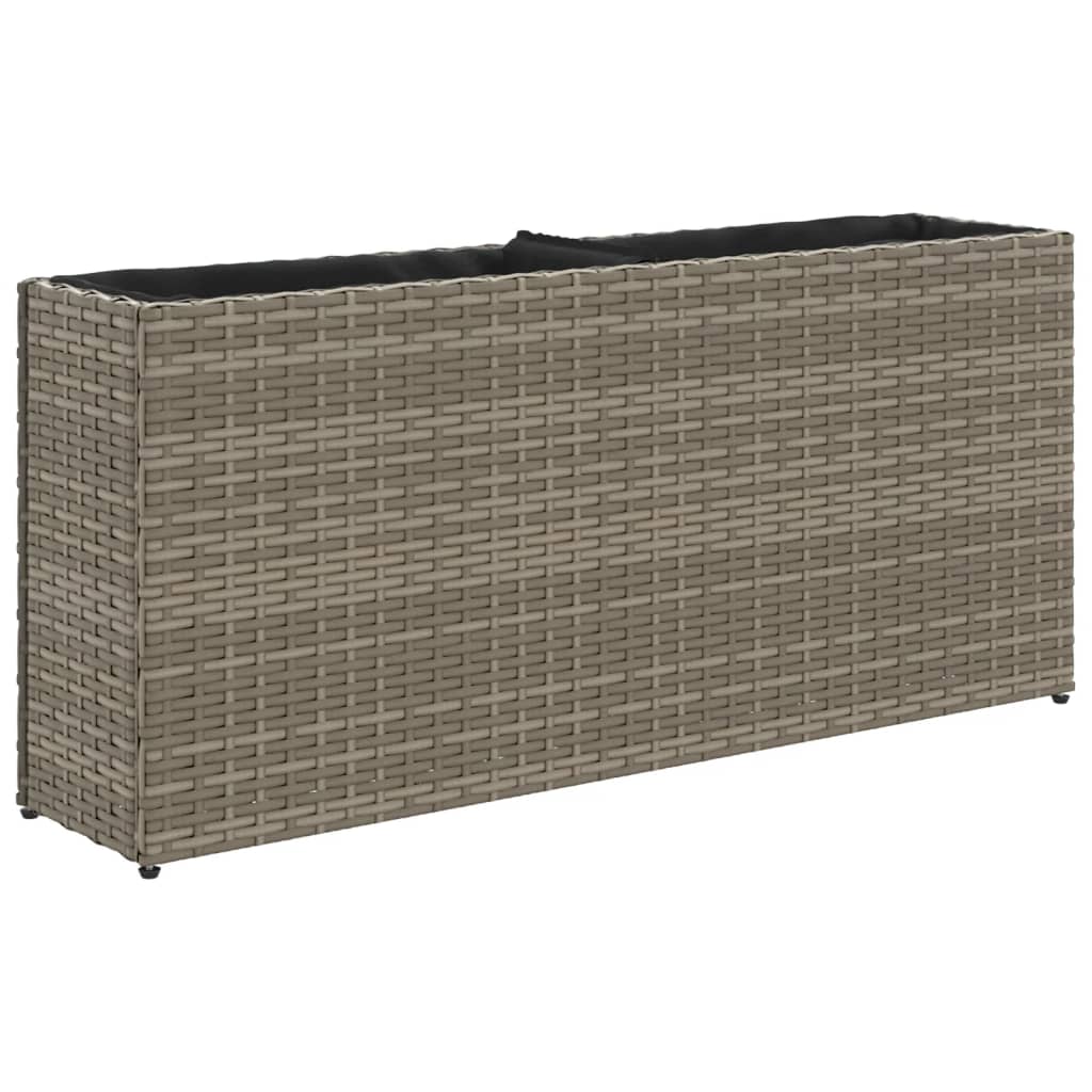 Pflanzkübel Mit 2 Töpfen 2 Stk. 90X20X40 Cm Poly Rattan
