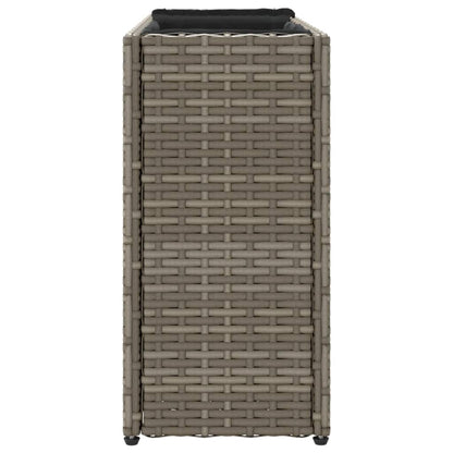 Pflanzkübel Mit 2 Töpfen 2 Stk. 90X20X40 Cm Poly Rattan
