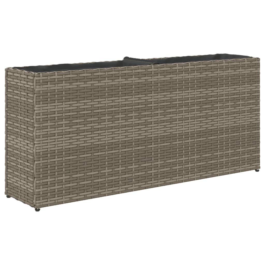 Pflanzkübel Mit 2 Töpfen 2 Stk. 90X20X40 Cm Poly Rattan