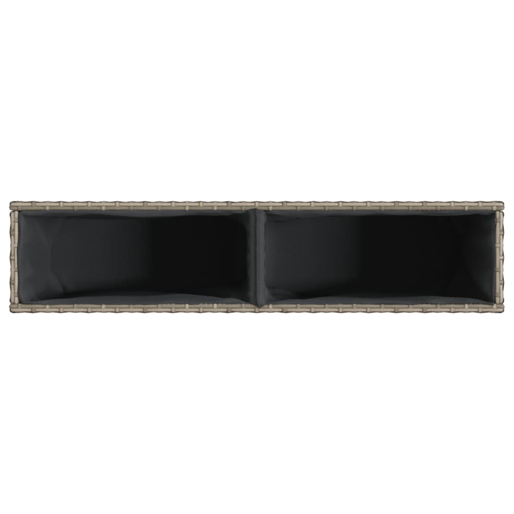Pflanzkübel Mit 2 Töpfen 2 Stk. 90X20X40 Cm Poly Rattan