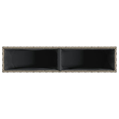 Pflanzkübel Mit 2 Töpfen 2 Stk. 90X20X40 Cm Poly Rattan
