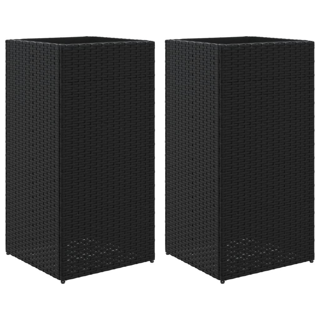 Pflanzkübel 2 Stk. Poly Rattan