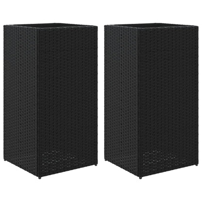 Pflanzkübel 2 Stk. Poly Rattan