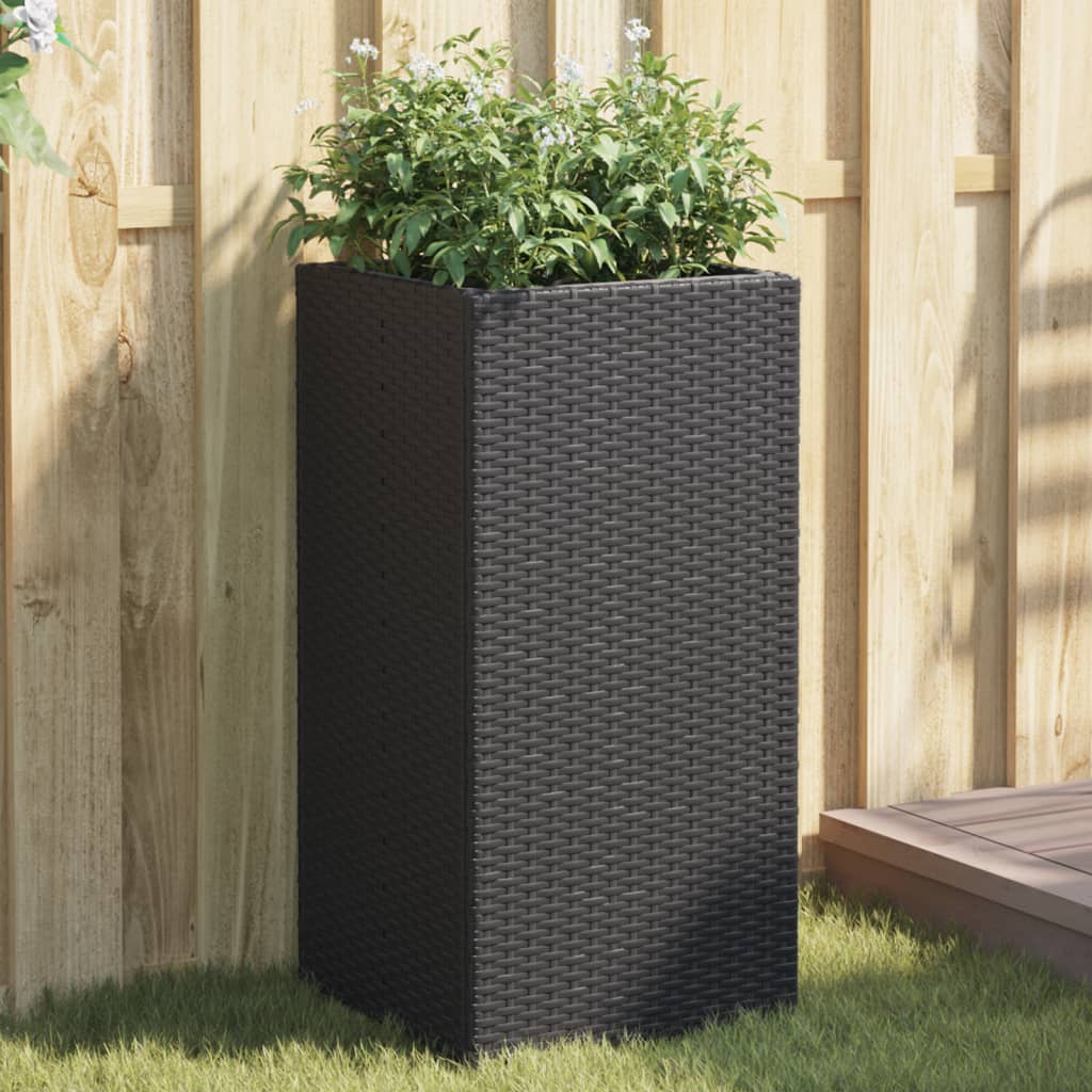 Pflanzkübel 2 Stk. 40X40X80 Cm Poly Rattan