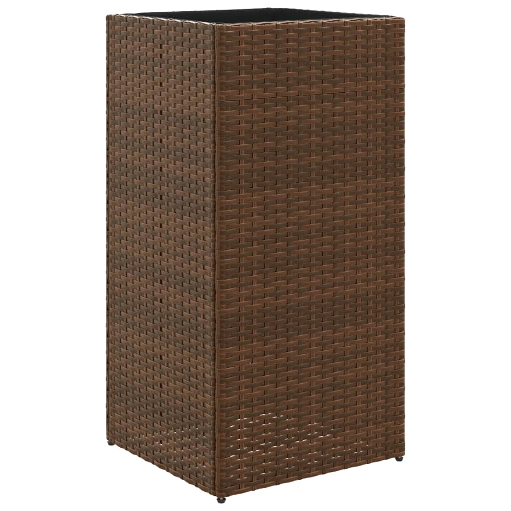 Pflanzkübel 2 Stk. 40X40X80 Cm Poly Rattan