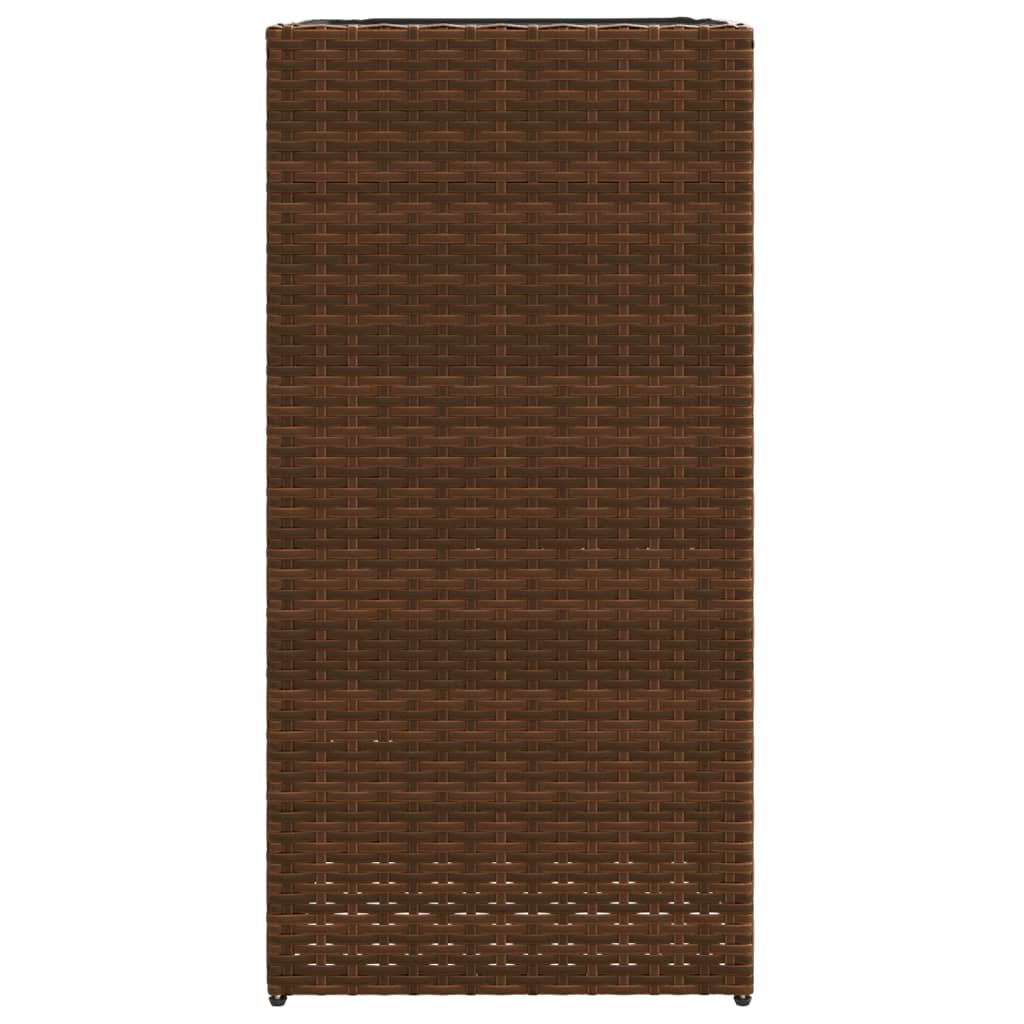 Pflanzkübel 2 Stk. 40X40X80 Cm Poly Rattan
